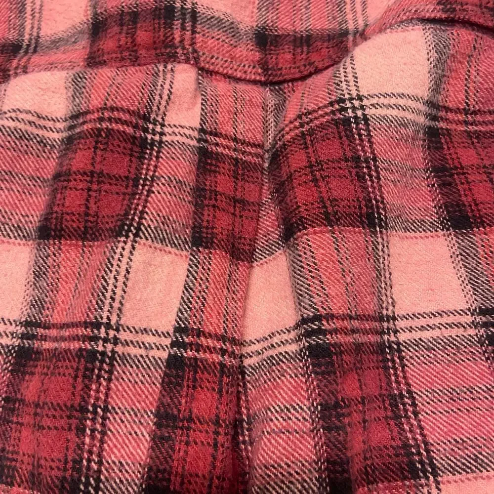 Canyon Creek Shirt Flannel Pink Size M Button Up Long Sleeve Soft Warm Button Up